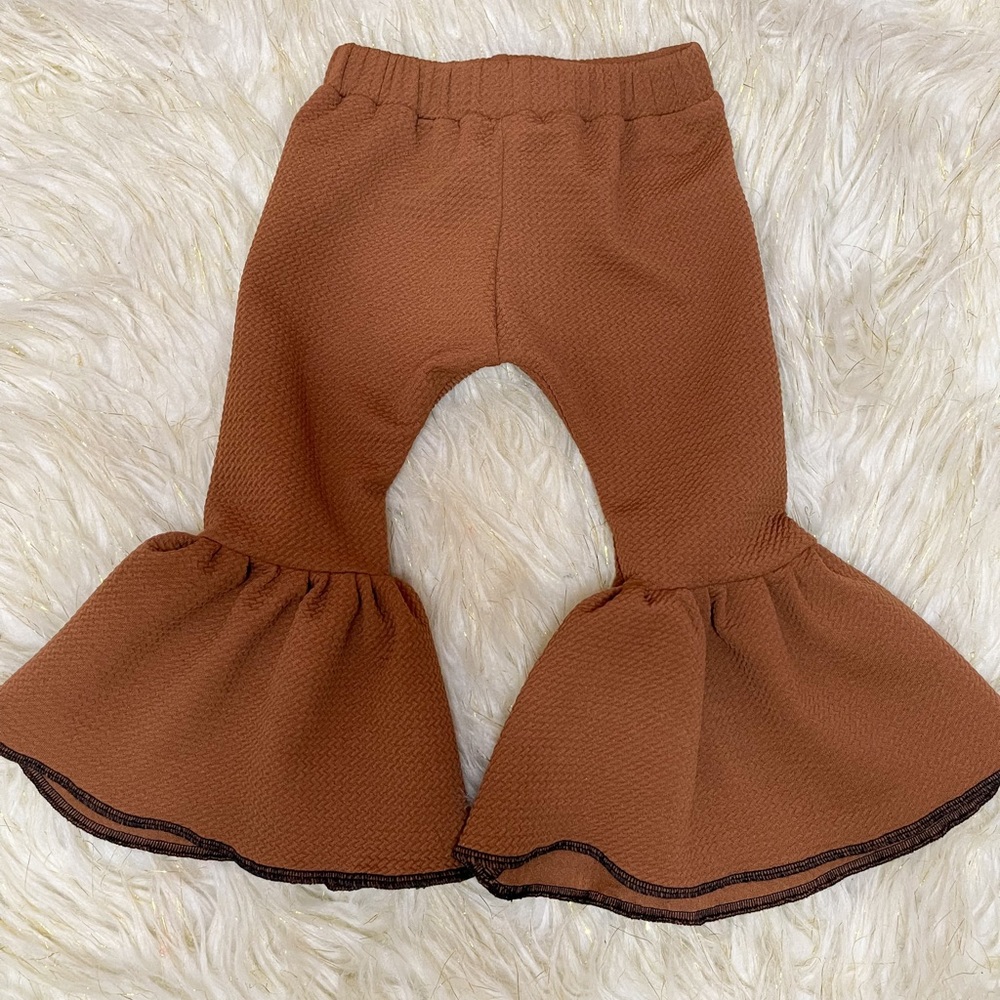 6-12 Month Baby Girl Rust Bell Bottoms